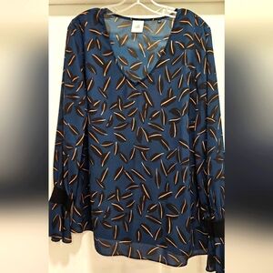 Cabi Shadow Leaf Blouse